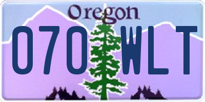 OR license plate 070WLT
