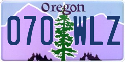 OR license plate 070WLZ