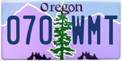 OR license plate 070WMT