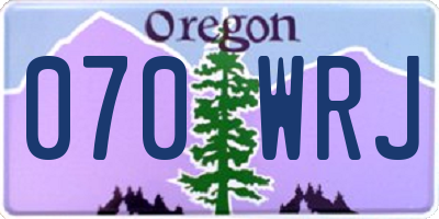 OR license plate 070WRJ