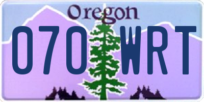 OR license plate 070WRT