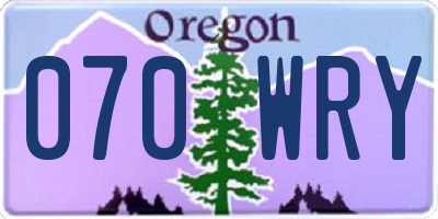 OR license plate 070WRY