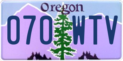 OR license plate 070WTV
