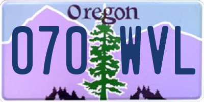 OR license plate 070WVL