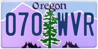 OR license plate 070WVR