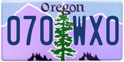 OR license plate 070WXO