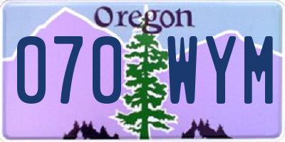 OR license plate 070WYM