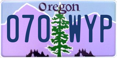 OR license plate 070WYP