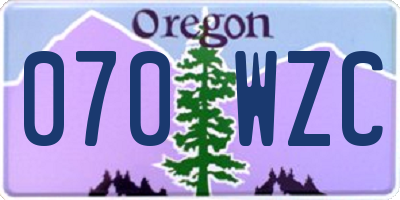 OR license plate 070WZC