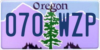 OR license plate 070WZP