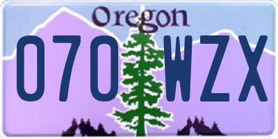 OR license plate 070WZX
