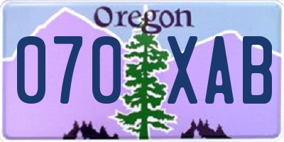 OR license plate 070XAB