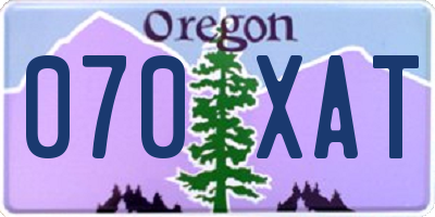 OR license plate 070XAT
