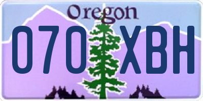 OR license plate 070XBH