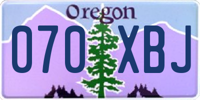 OR license plate 070XBJ