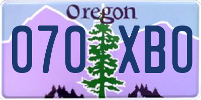 OR license plate 070XBO