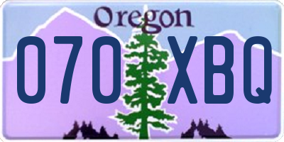 OR license plate 070XBQ