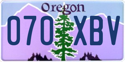OR license plate 070XBV
