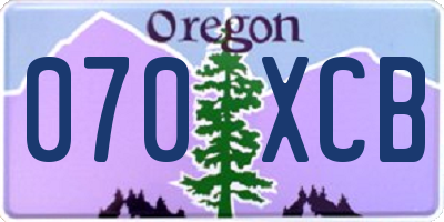 OR license plate 070XCB