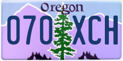 OR license plate 070XCH