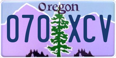 OR license plate 070XCV