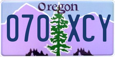 OR license plate 070XCY