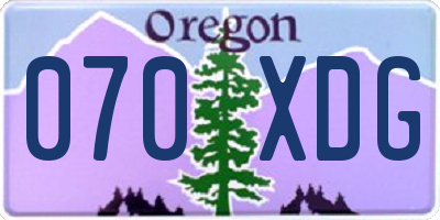OR license plate 070XDG