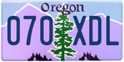 OR license plate 070XDL