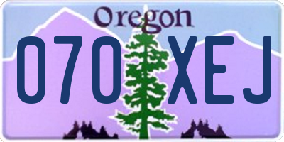 OR license plate 070XEJ