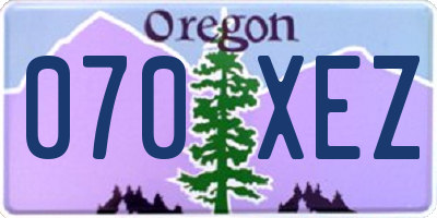 OR license plate 070XEZ