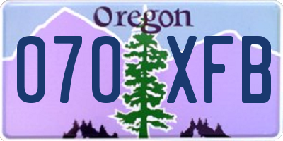 OR license plate 070XFB