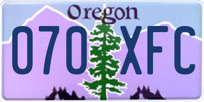 OR license plate 070XFC