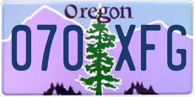 OR license plate 070XFG