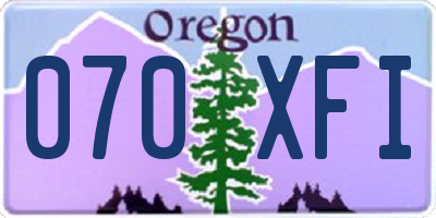 OR license plate 070XFI