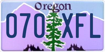 OR license plate 070XFL