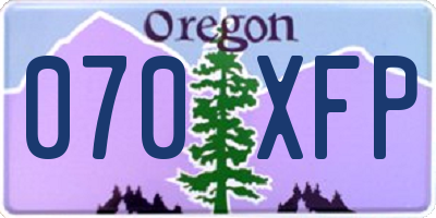 OR license plate 070XFP