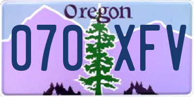 OR license plate 070XFV