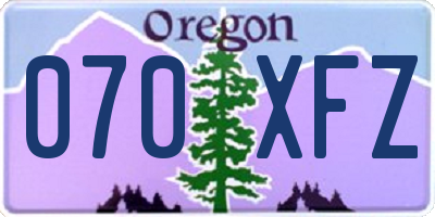 OR license plate 070XFZ