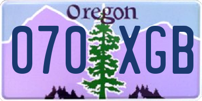 OR license plate 070XGB
