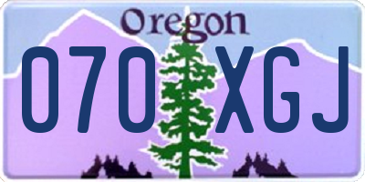 OR license plate 070XGJ