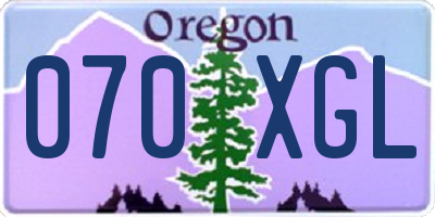 OR license plate 070XGL