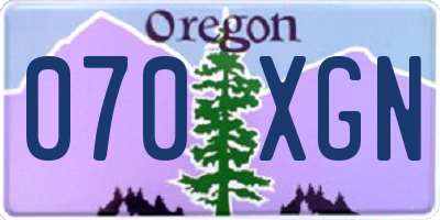 OR license plate 070XGN