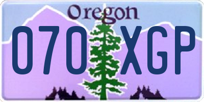 OR license plate 070XGP