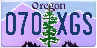 OR license plate 070XGS