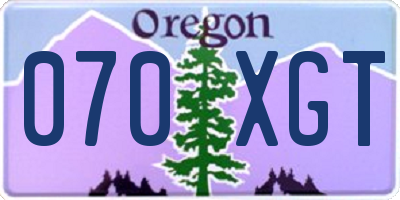 OR license plate 070XGT