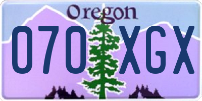 OR license plate 070XGX