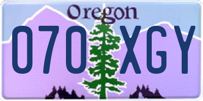 OR license plate 070XGY