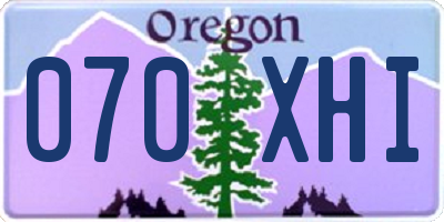 OR license plate 070XHI