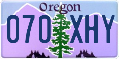 OR license plate 070XHY