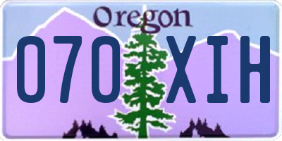OR license plate 070XIH